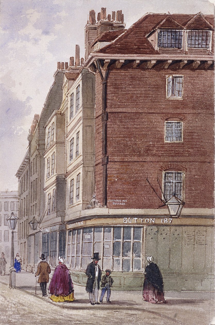 Fleet Street, Londýn, c1845 od Frederick Napoleon Shepherd