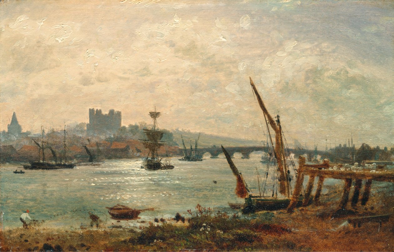Katedrála a hrad Rochester od Frederick Nash