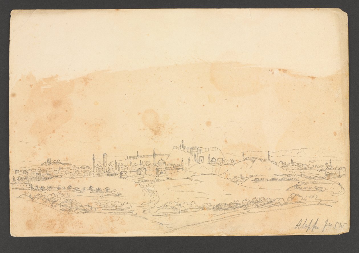 Aleppo z SW, Sýrie od Frederick Peter Layard