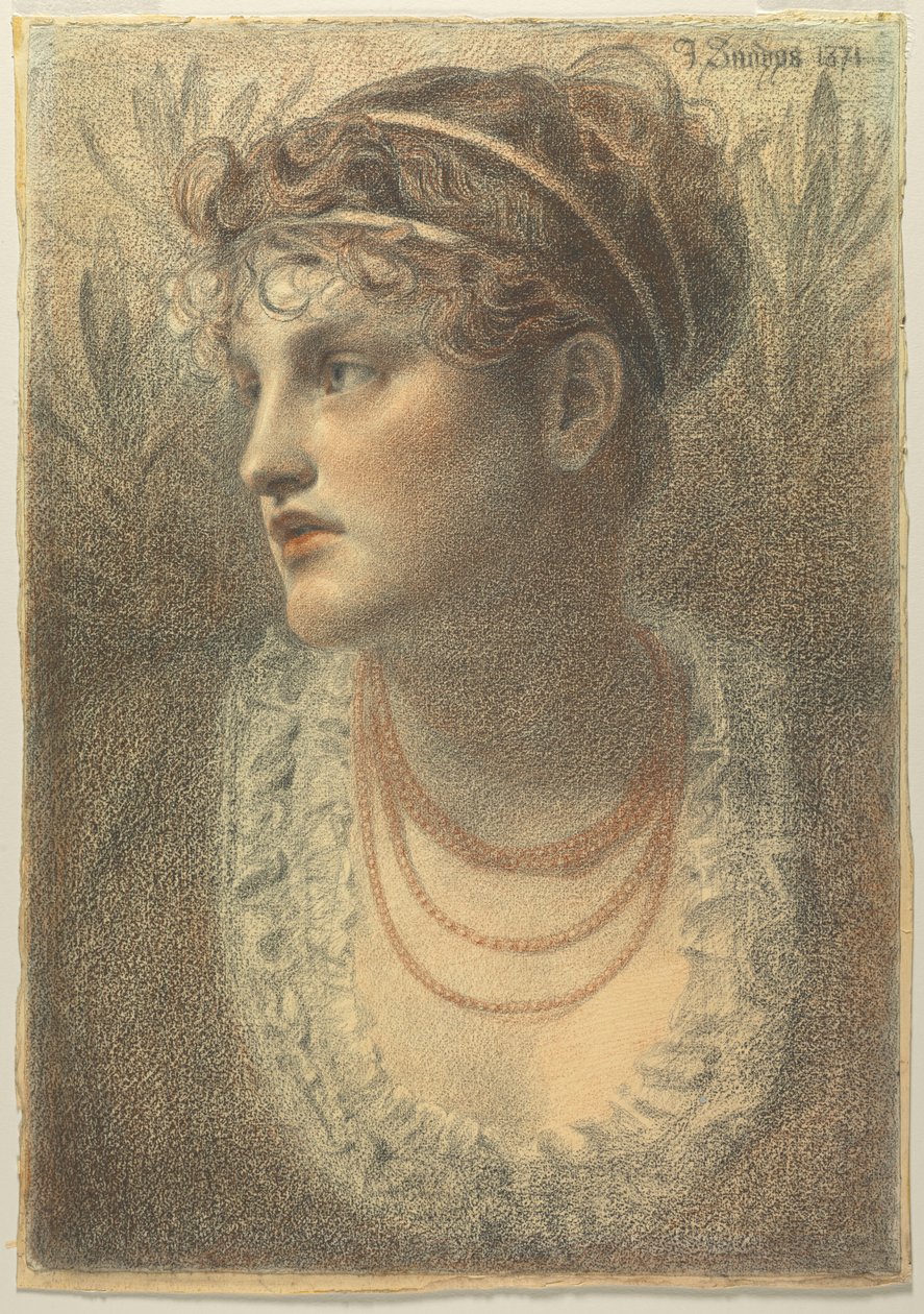 Korálový náhrdelník, 1871. od Frederick Sandys