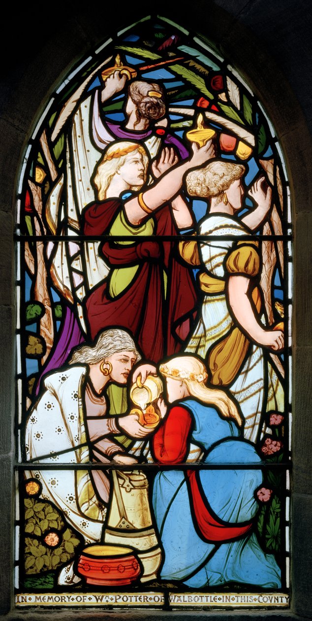 Moudré a hloupé panny, 1870 od Frederick Vincent Hart