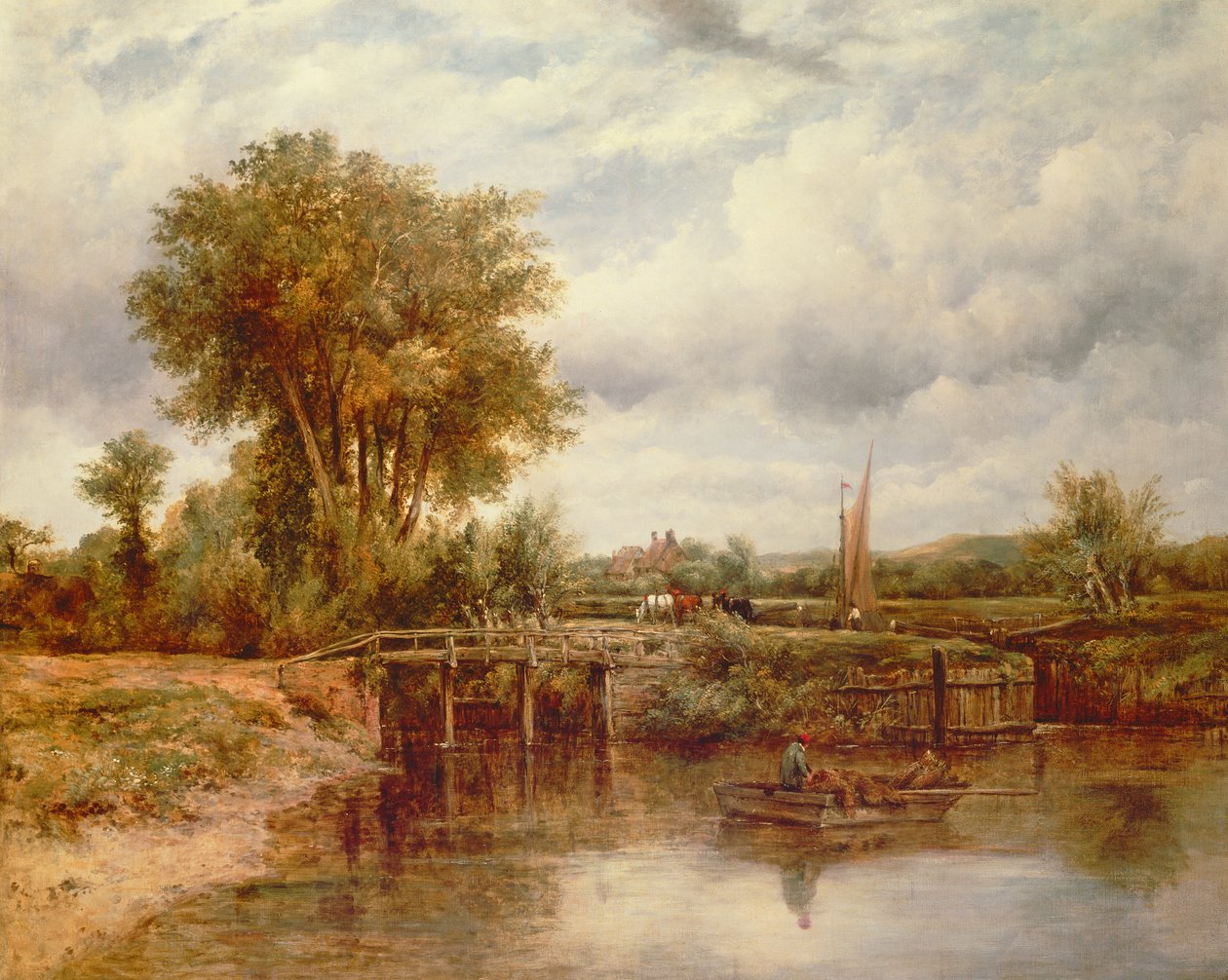 Zámek v Dedhamu od Frederick Waters Watts
