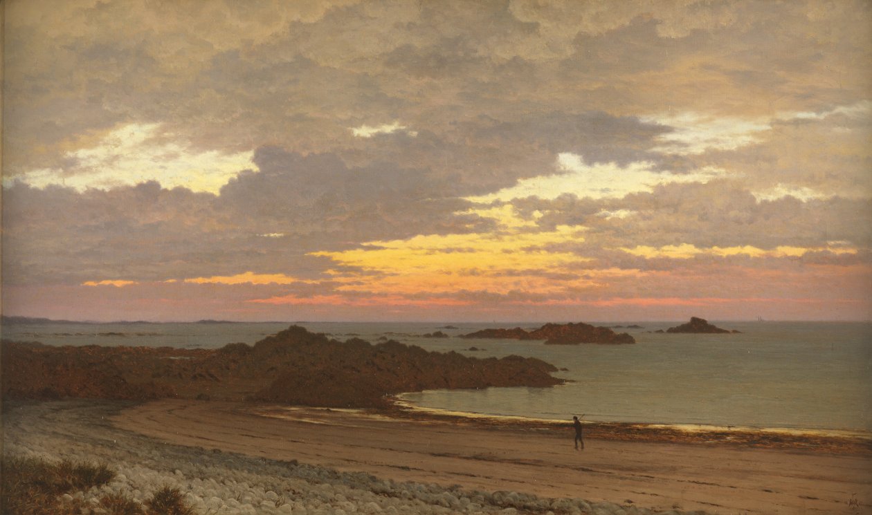 Večer na pobřeží, 1887 od Frederick William Meyer