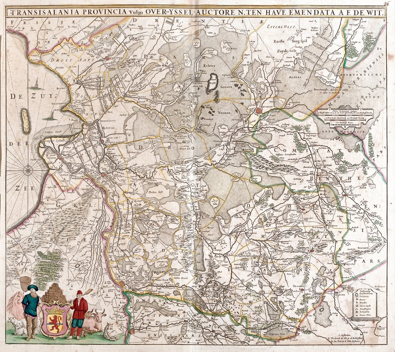 Mapa provincie Transylvánie (Rumunsko) (lept od Frederick de Wit