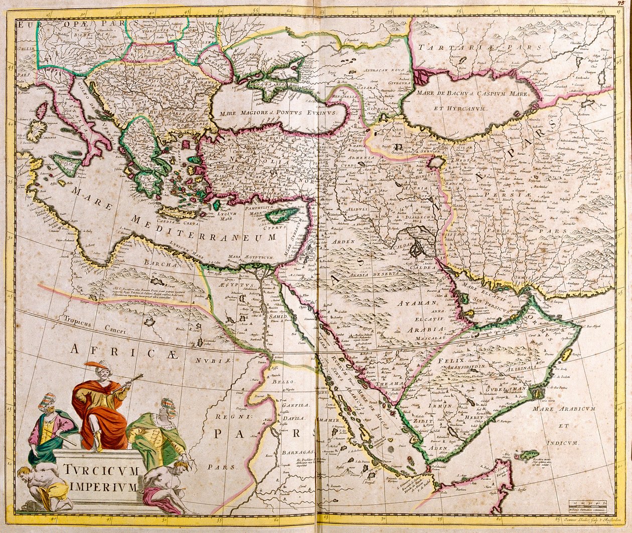 Mapa Turecké říše (lept od Frederick de Wit