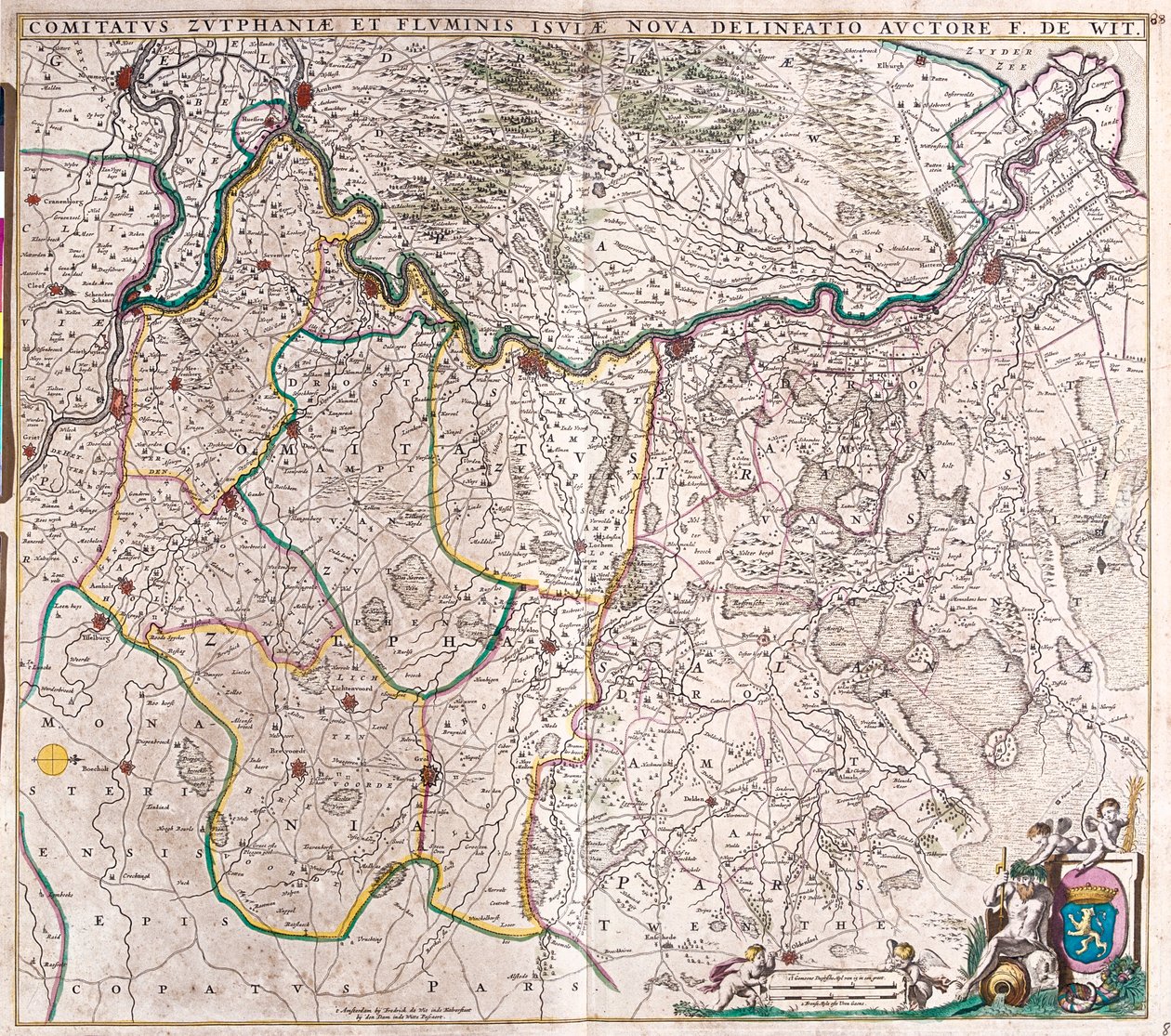 Overijssel, Gelderland, Nizozemsko od Frederick de Wit