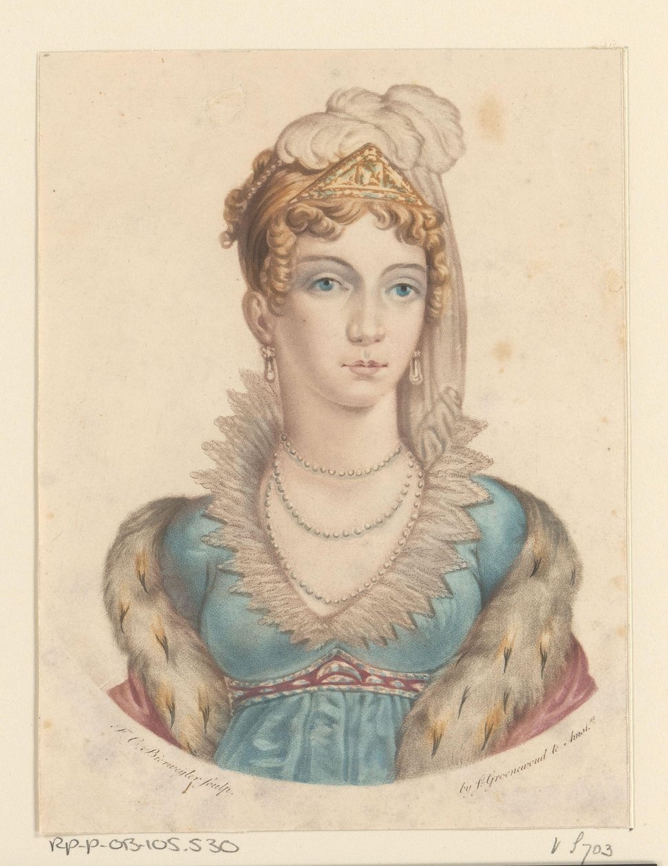 Portrét Anny Paulowny Romanowy od Frederik Christiaan Bierweiler