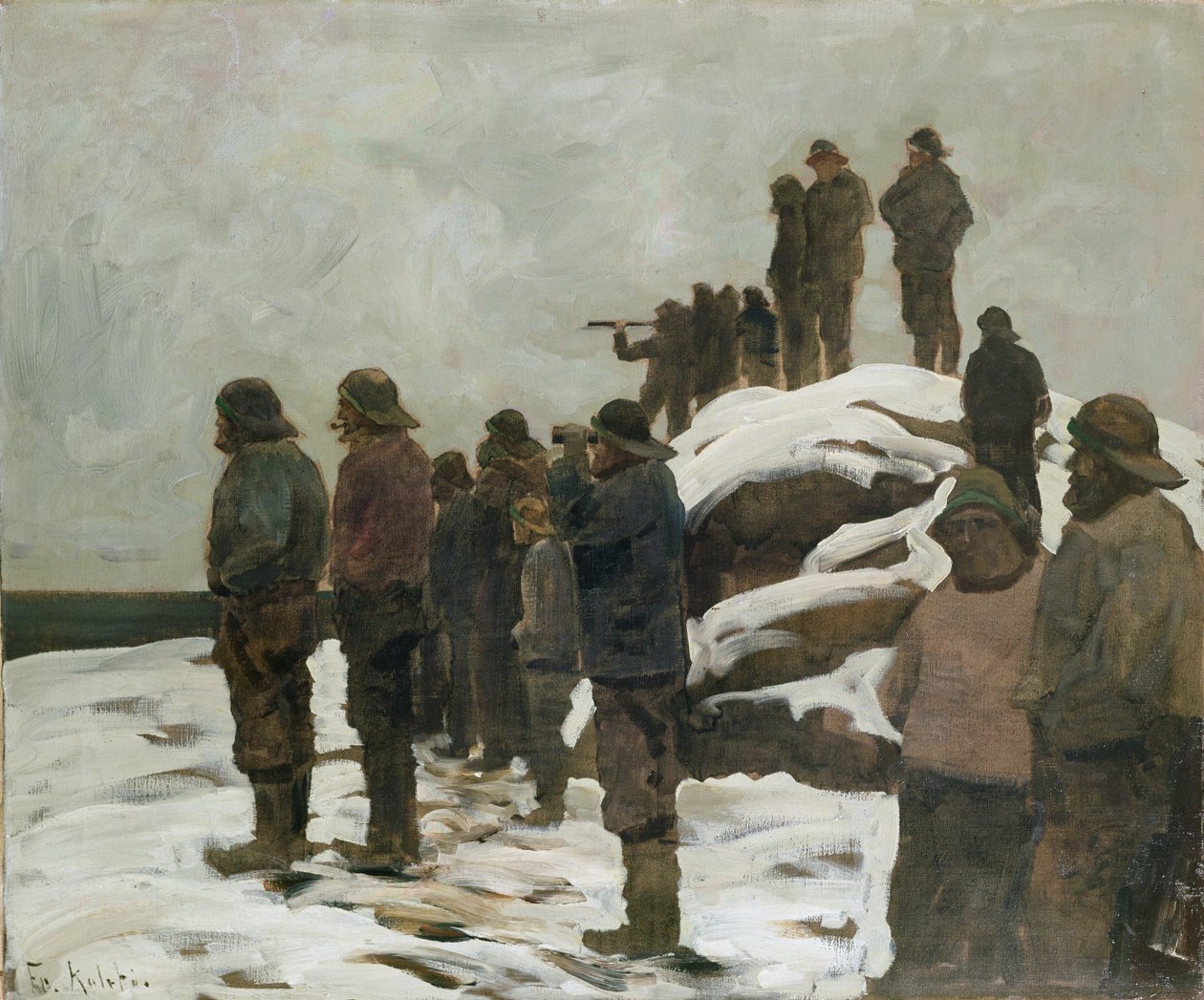 Rybáři (olej na plátně) od Fredrik Kolstoe