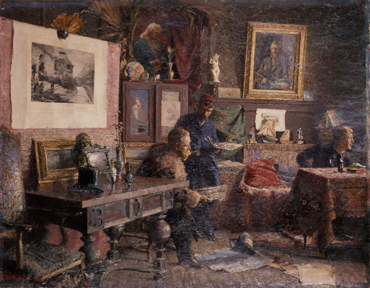 Ateliér (malba) od Fredrik Kolstoe
