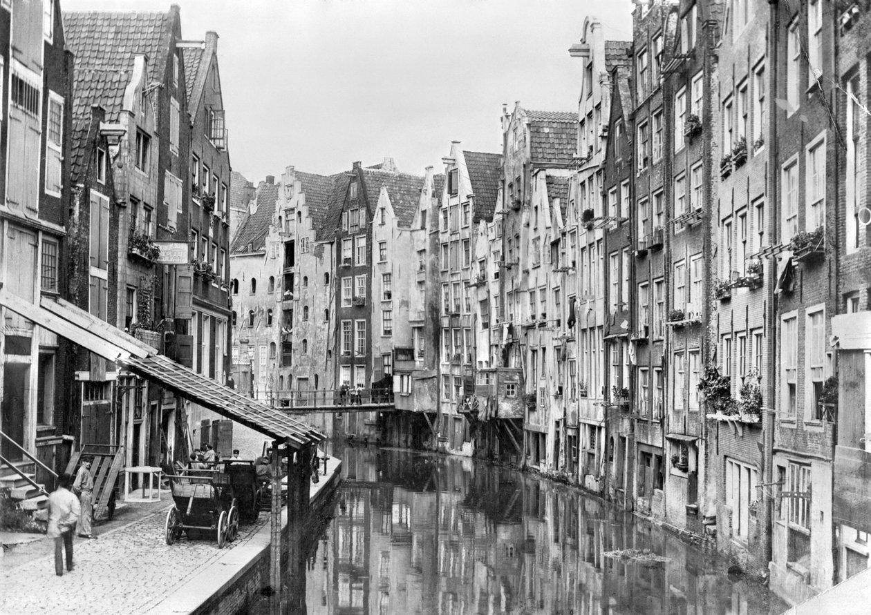Achterburgwal, Amsterdam, počátek 20. století od French Photographer