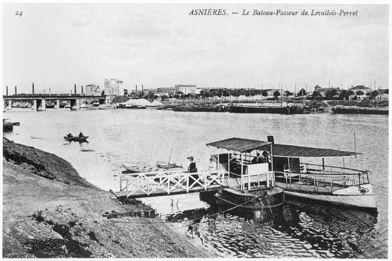 Asnieres, trajekt v Levallois-Perret, kolem roku 1900 od French Photographer