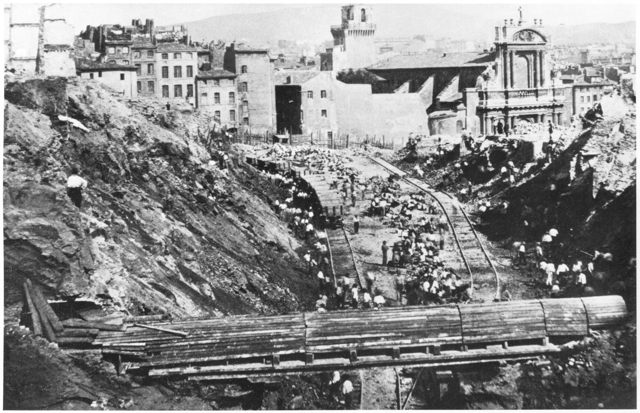Budova Rue Imperiale v Marseille, 1863 od French Photographer