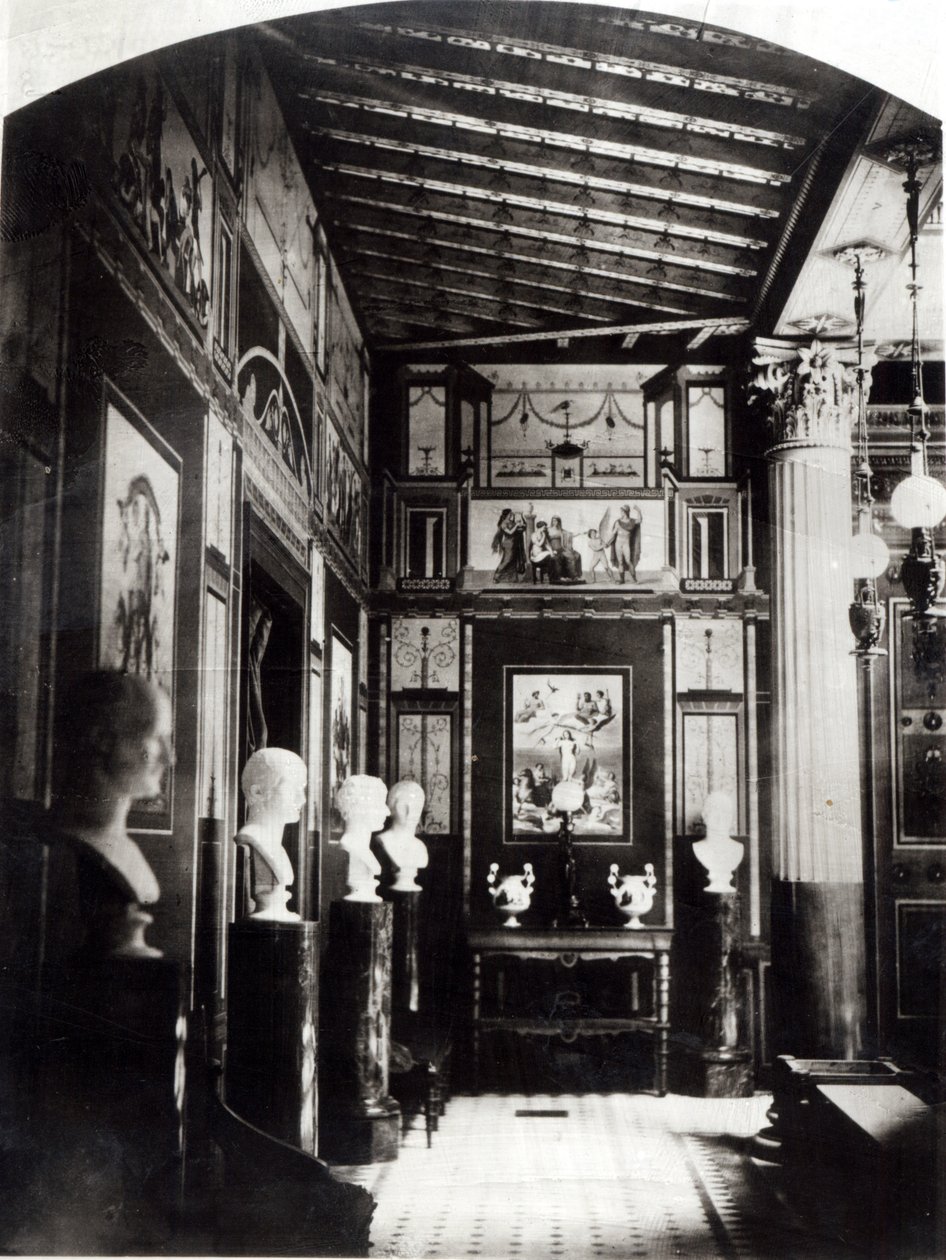 Interiér Prince Napoleons Palais Pompeian od French Photographer