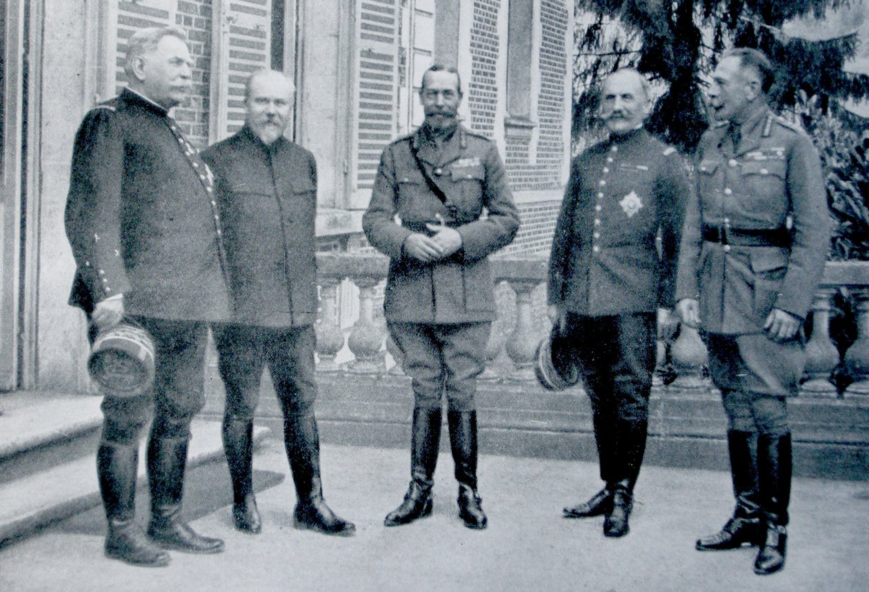 Setkání spojeneckých válečných velitelů a státníků v době ofenzivy na Sommě, 1916 od French Photographer