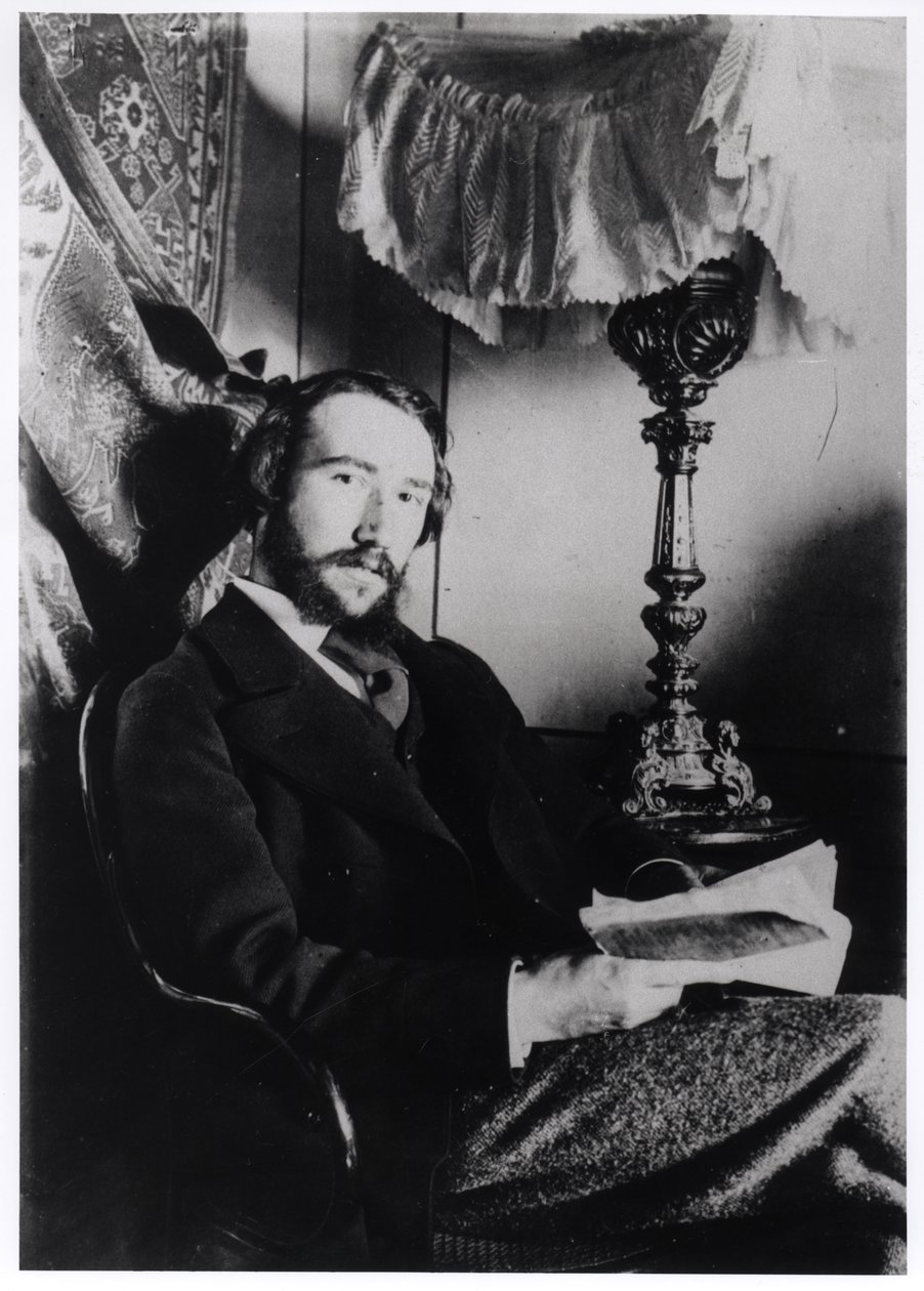 Portrét Andre Gide (1869-1951) v jeho bytě v Paříži, 1894 od French Photographer