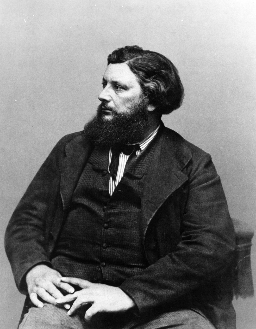 Portrét Gustava Courbeta, kolem 1865-70 od French Photographer