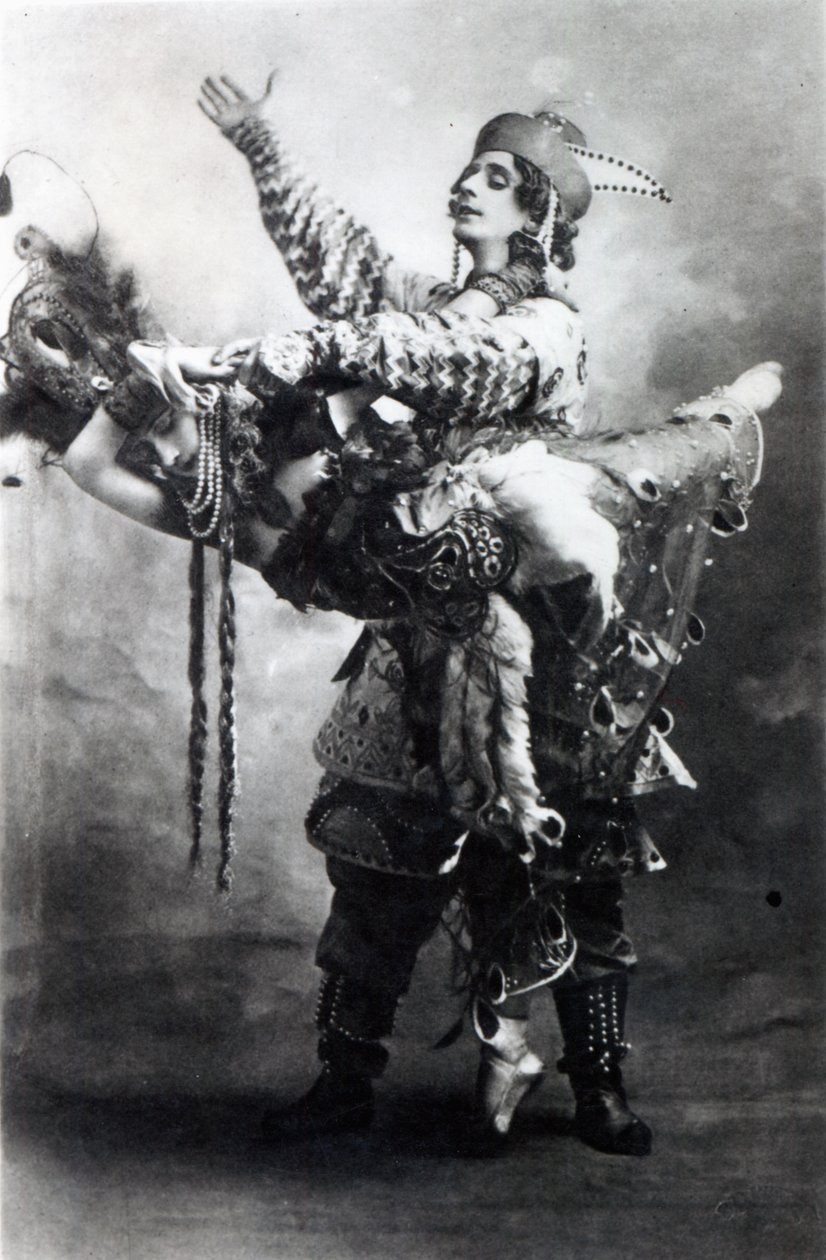 Tamara Karsavina a Michel Fokine ve filmu The Firebird, 1910 od French Photographer