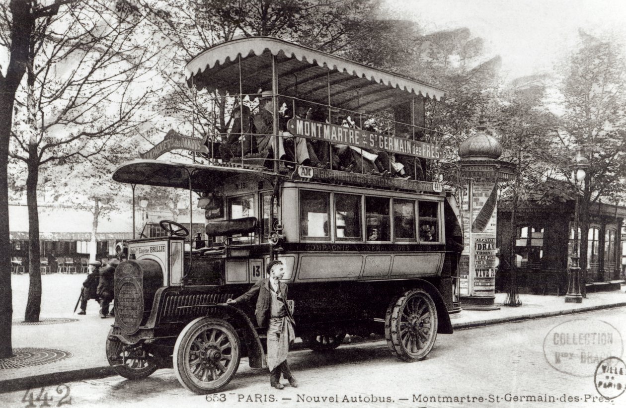 Nový autobus v Paříži. 1906 od French Photographer