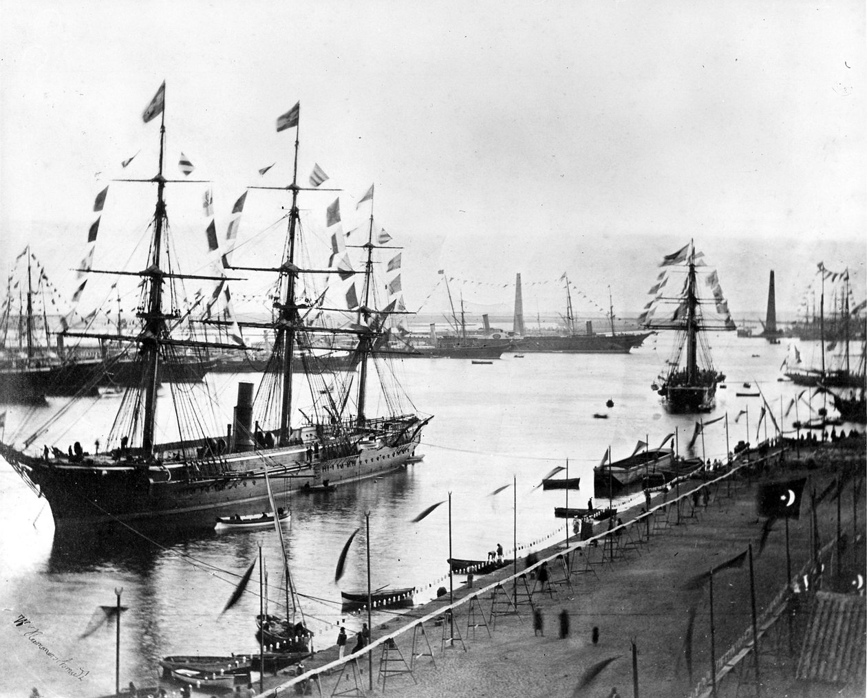 Otevření Suezského průplavu, Port Said 1869 od French Photographer