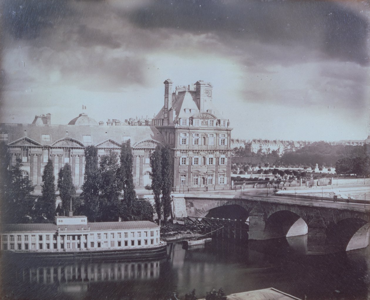 Pohled na Louvre a Tuilerie, asi 1850 (daguerrotypie) od French Photographer