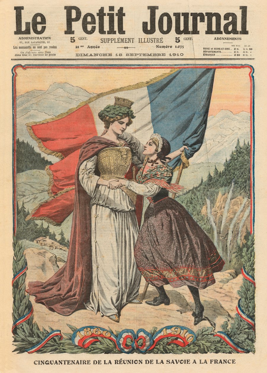 50. výročí připojení Savojska k Francii, ilustrace z 