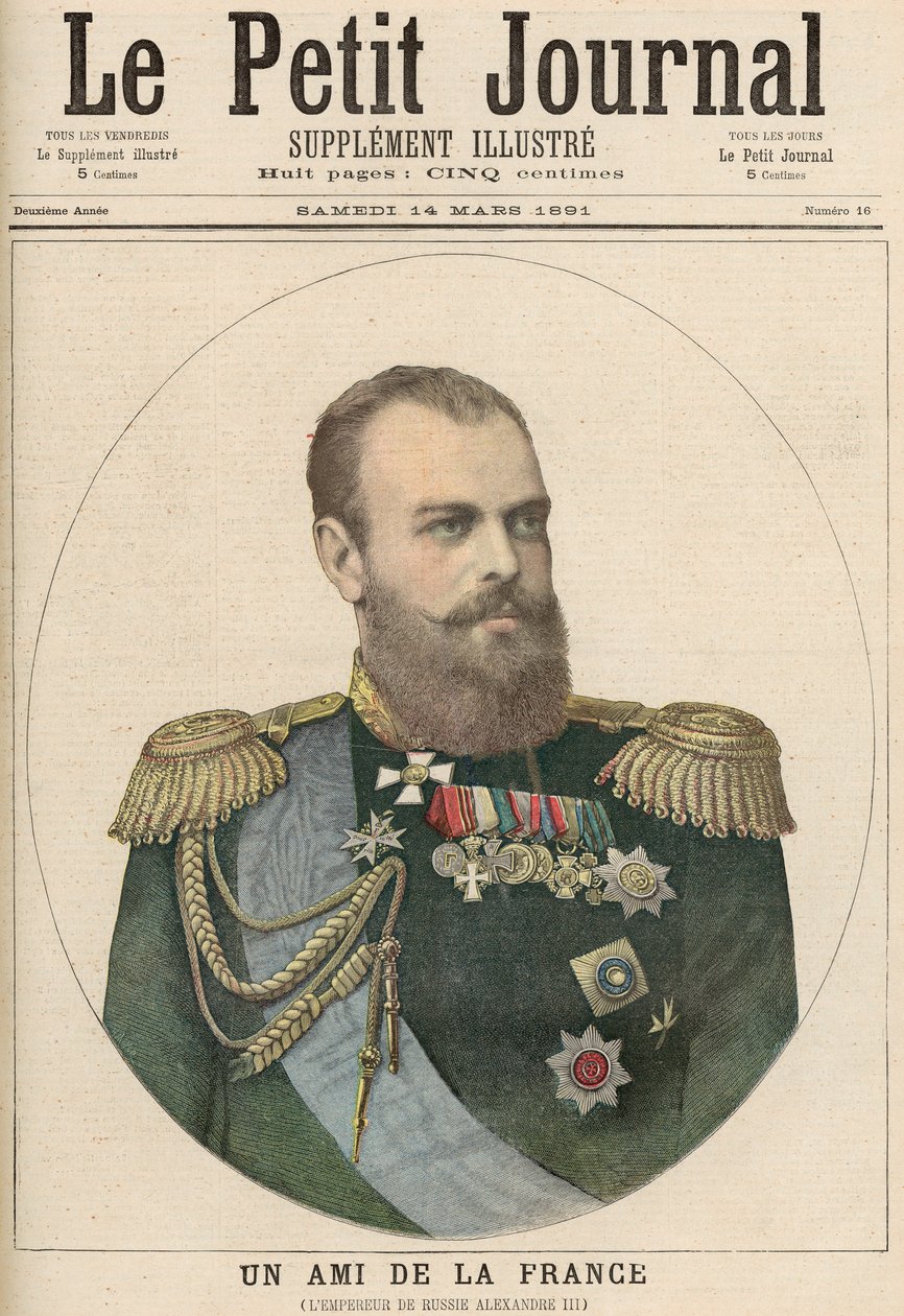 Přítel Francie, z „Le Petit Journal“, 14. března 1891 od French School