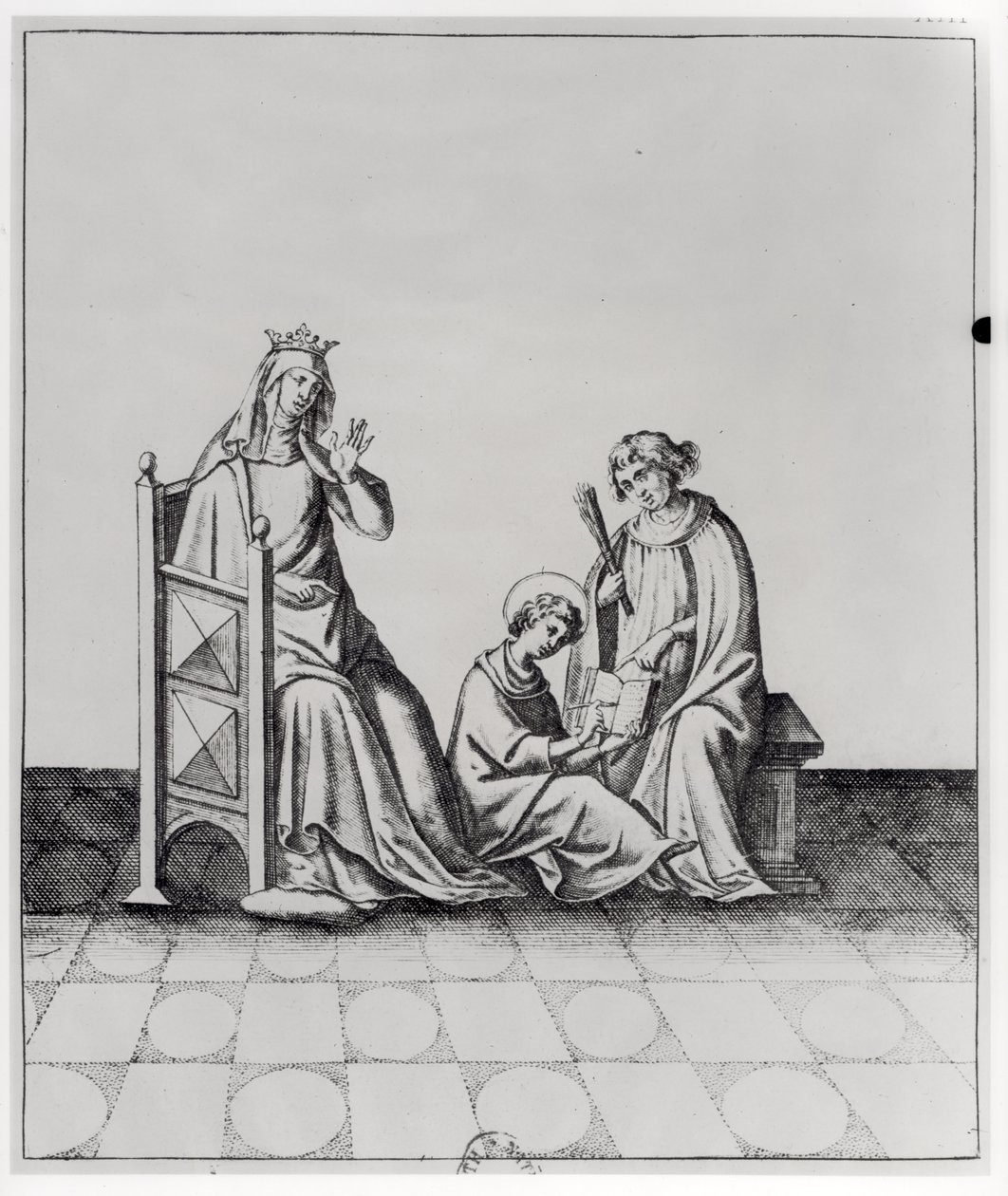 Blanche de Castille (1188-1252) královna Francie a její syn Ludvík na studiích od French School