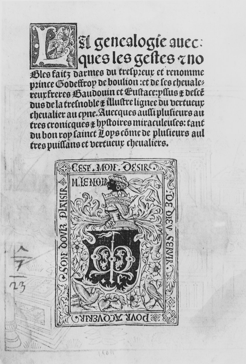 Genealogie a šlechtické listiny rytířů, 1504 od French School