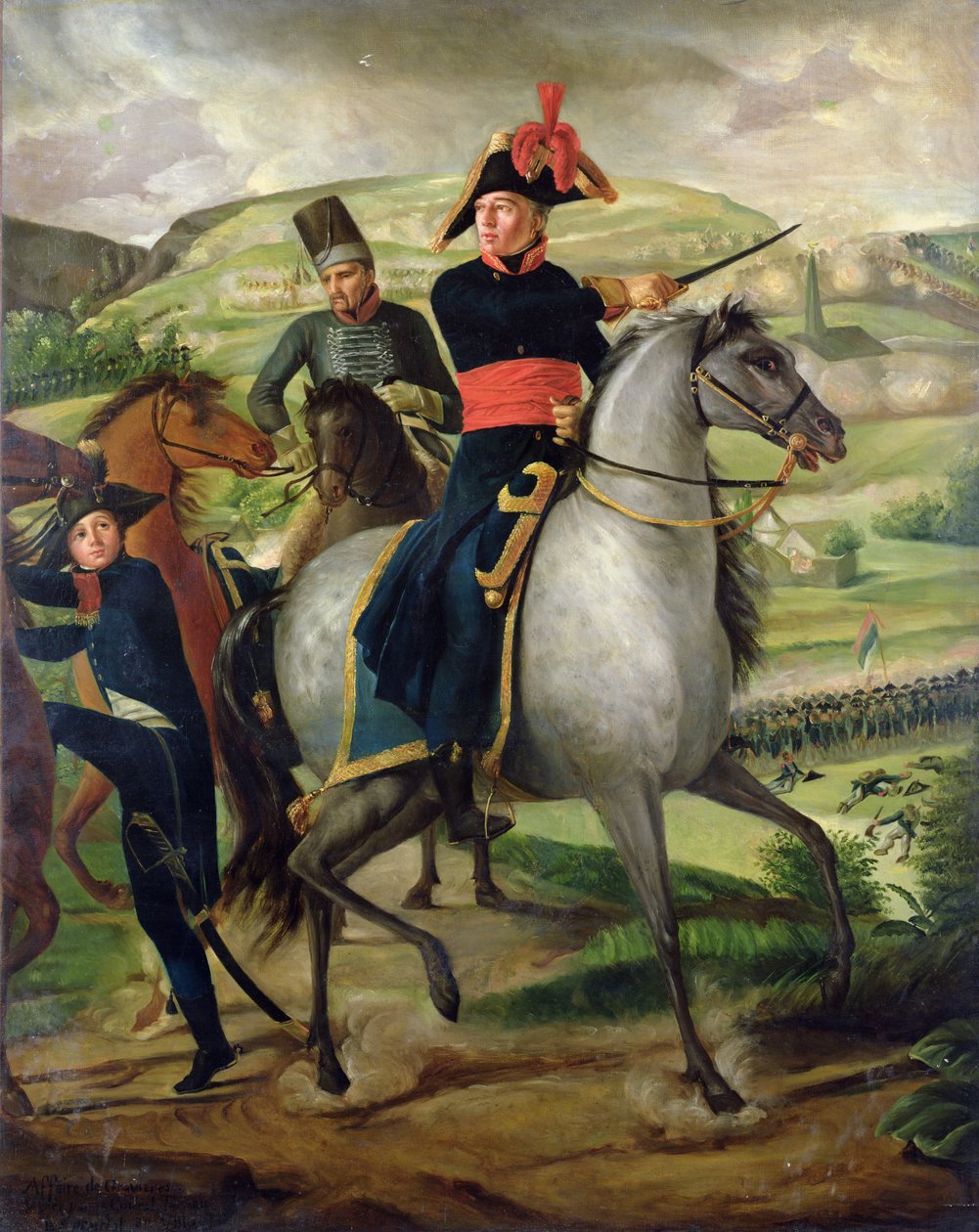 Generál Louis Marie Turreau de Garambouville (1756-1816) v aféře Gravieres, 1800 (viz také 160490) od French School