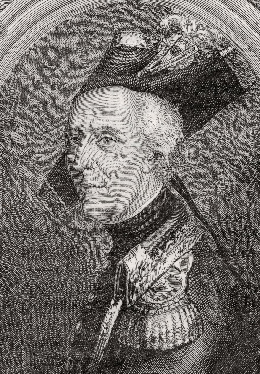 Generál Luc Auguste Dagobert de Fontenaille (1736-94) od French School