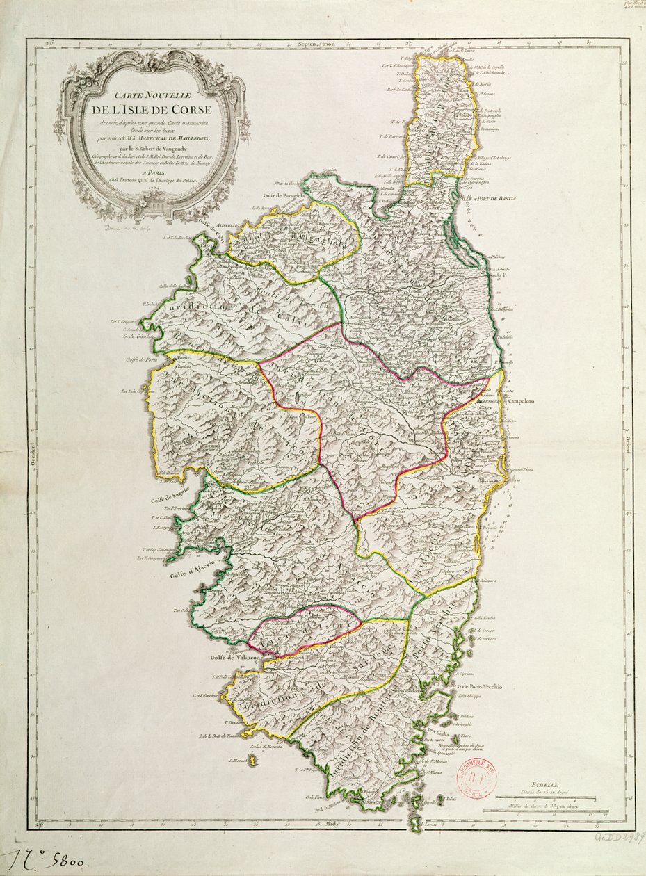 Mapa Korsiky od French School