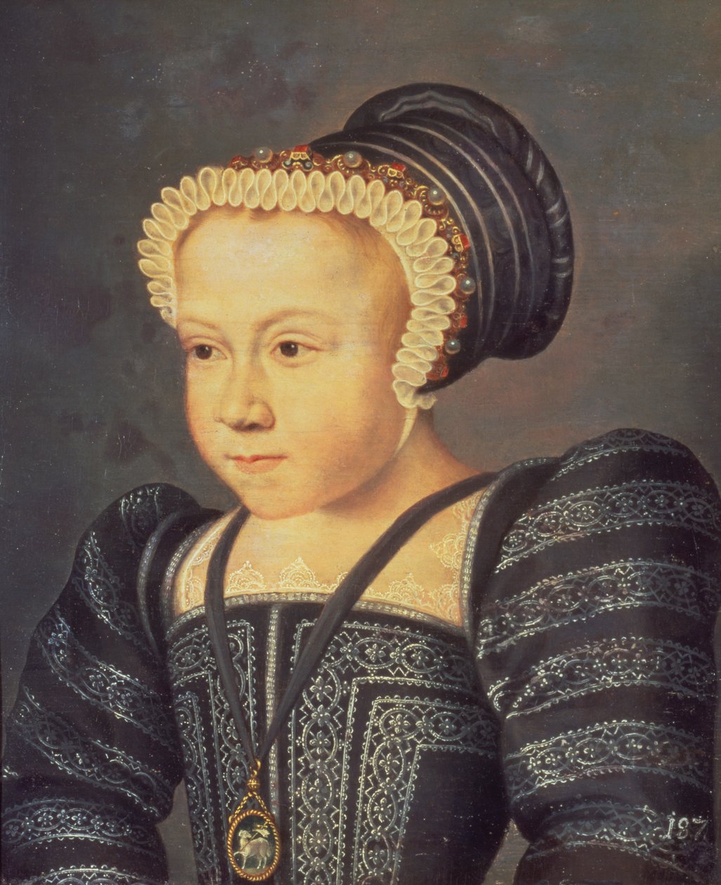Margaret, královna Navarra, jako dítě, 1550 od French School