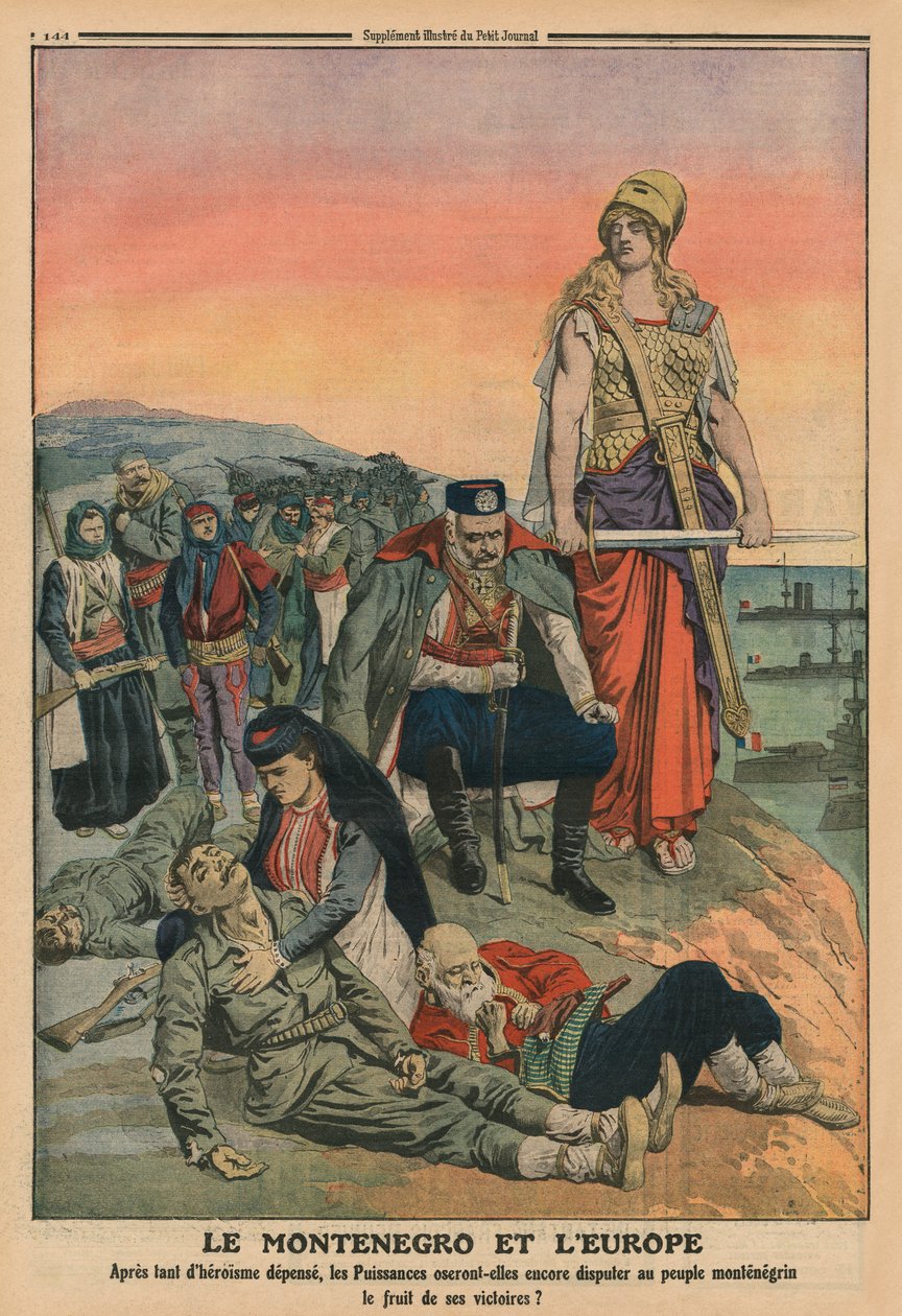 Černá Hora a Evropa, ilustrace zadní obálky z 