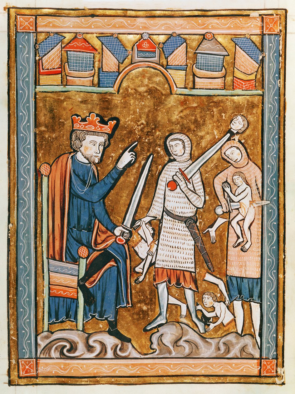 Ms 3016 fol.11v Masakr neviňátek, z Psautier a lUsage de Paris od French School