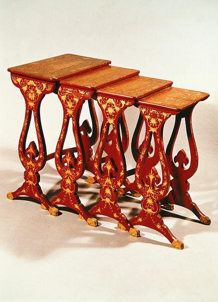 Nest of Tables, Napoleon III Style (lakované dřevo) od French School