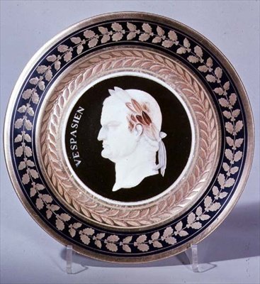 Deska s vyobrazením císaře Vespasiána (9-79 n. l.), cca 1810 od French School