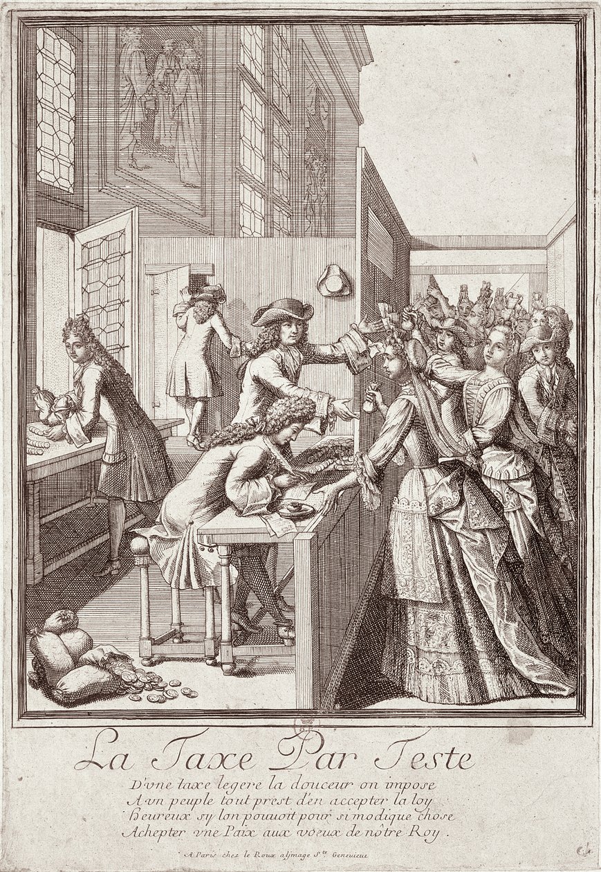 Daň z hlavy, 1709 od French School