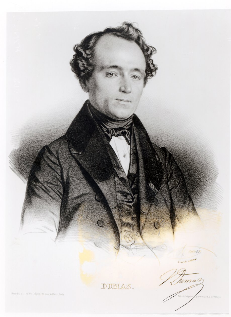 Portrét Alexandra Dumase Filse (1824-95) vyrytý Gregoirem a Deneuxem od French School