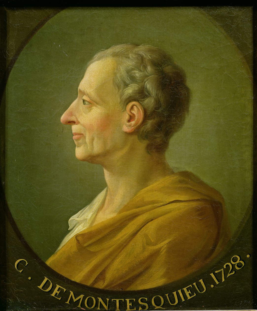 Portrét Charlese de Montesquieu (1689-1755), francouzský filozof a právník, 1728 od French School