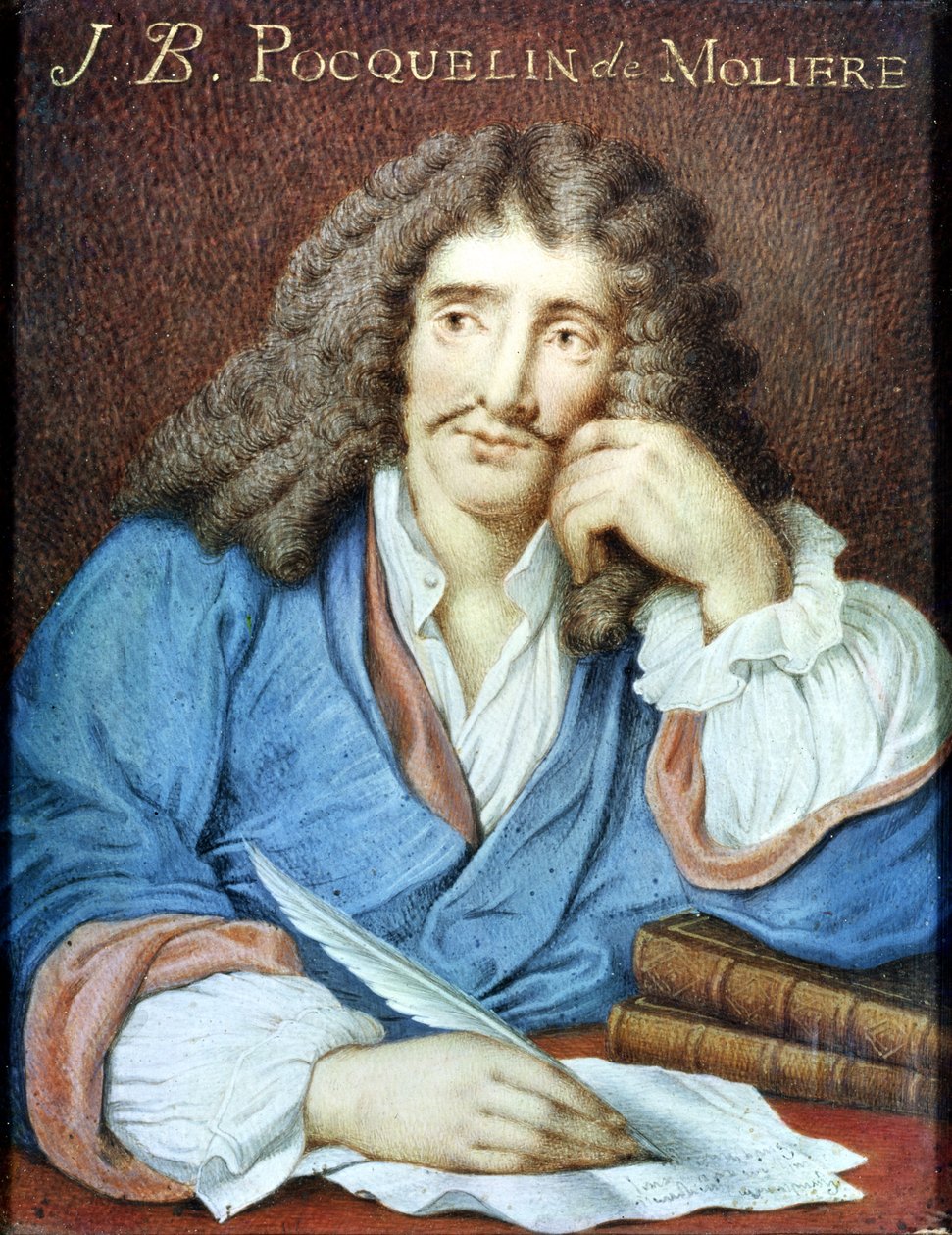 Portrét Moliera (1622–1673) od French School