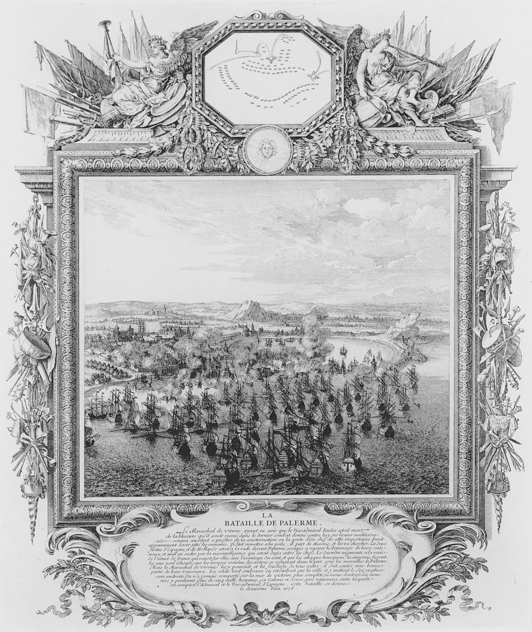 Bitva u Palerma, červen 1676 od French School