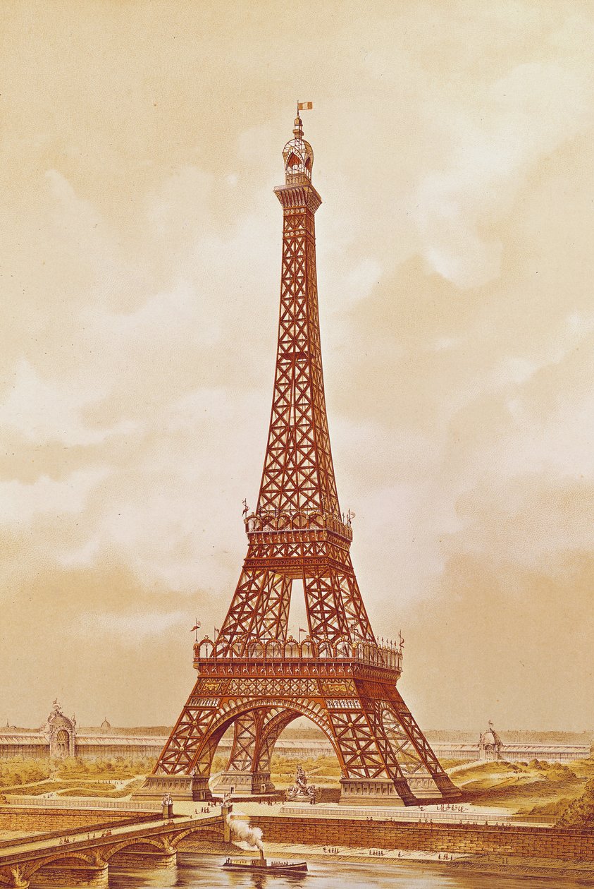 Eiffelova věž, 1889 od French School