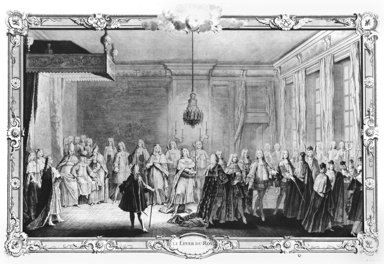 Levee krále Ludvíka XV. (1710-74) od French School