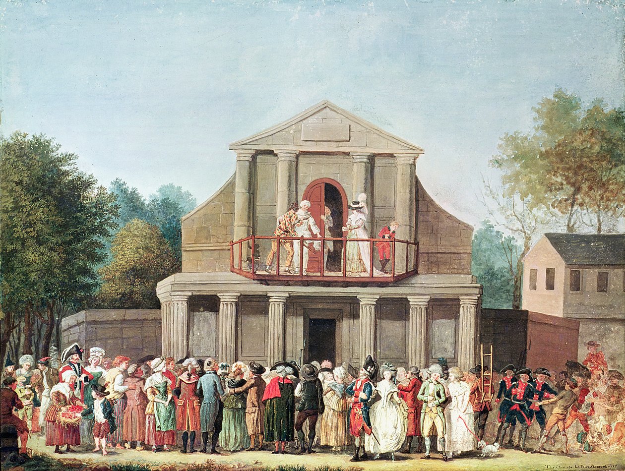 Divadelní představení na Saint-Laurent Fair, 1786 od French School