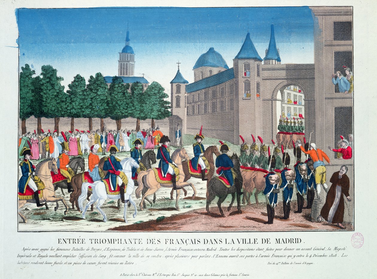 Triumfální vjezd Francouzů do Madridu, 4. prosince 1808 od French School