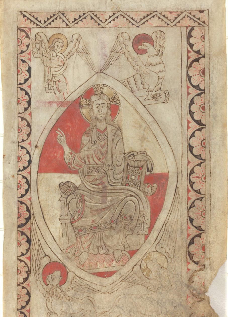 Kristus ve velebnosti [recto] od French 12th Century