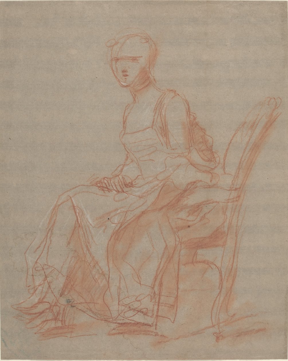 Sedící žena od French 18th Century