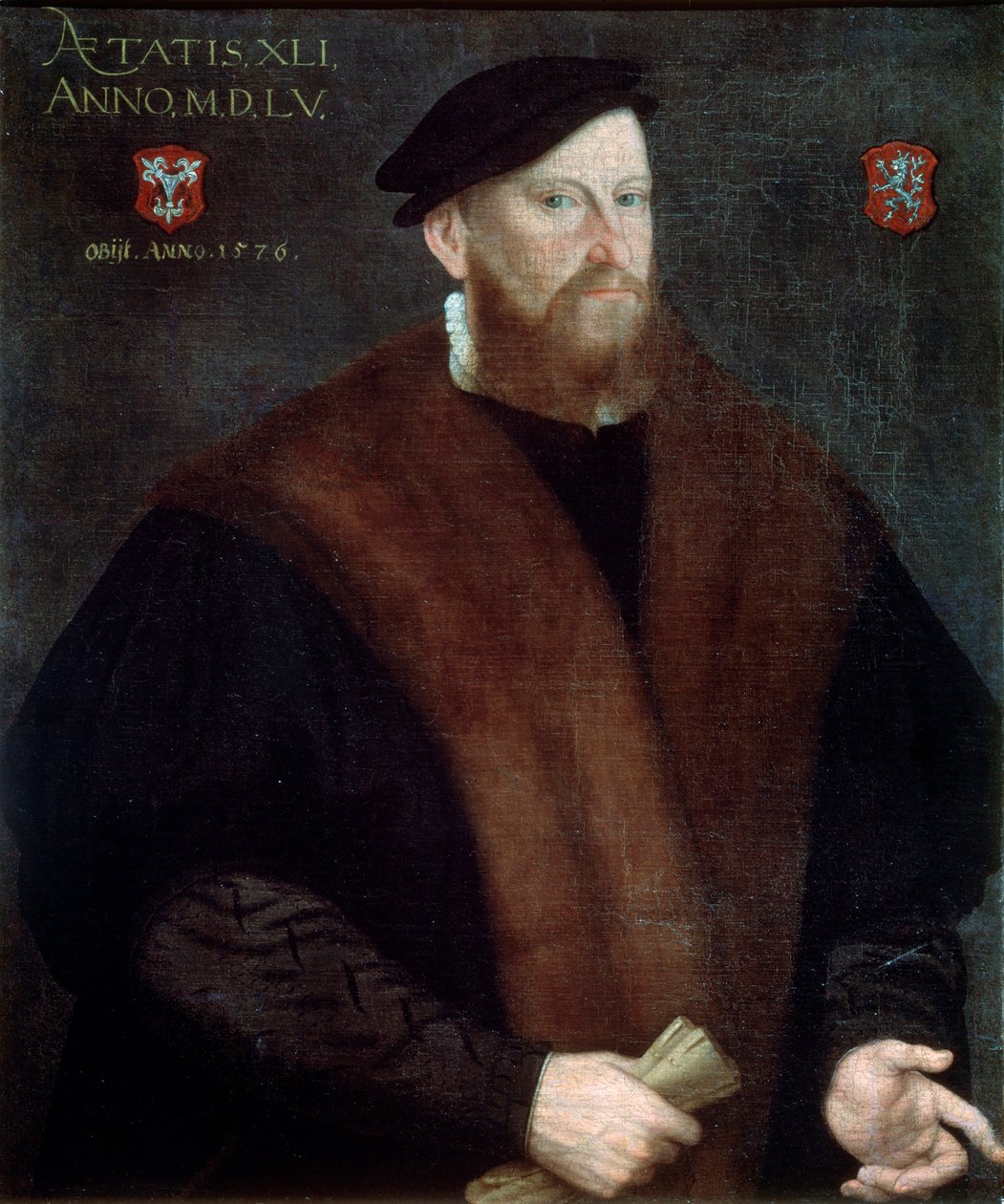 Portrét staršího muže, 1576 od French Master