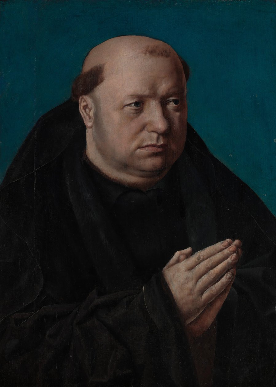 Portrét mnicha v modlitbě. od French Painter