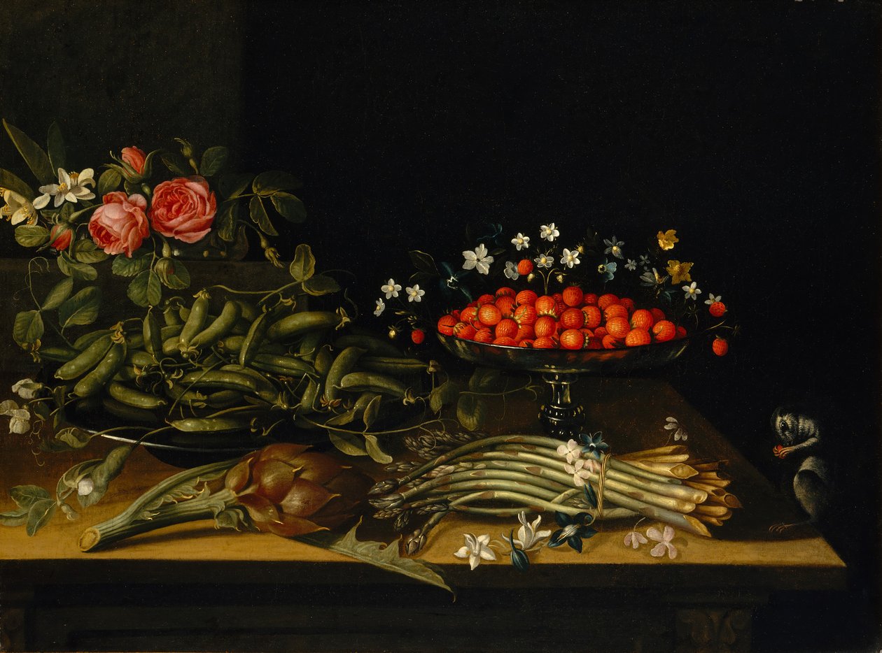 Zátiší s jahodami. od French Painter